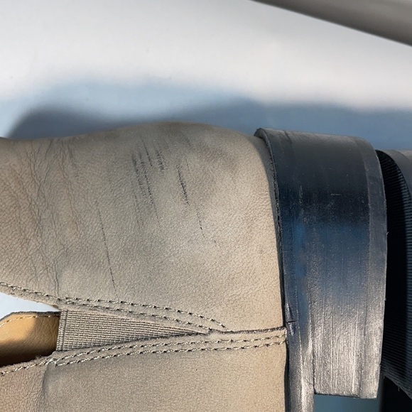 Lucky Brand Leather Paramo Bootie Titanium Ankle Boots Gray Women's - Picture 4 of 15